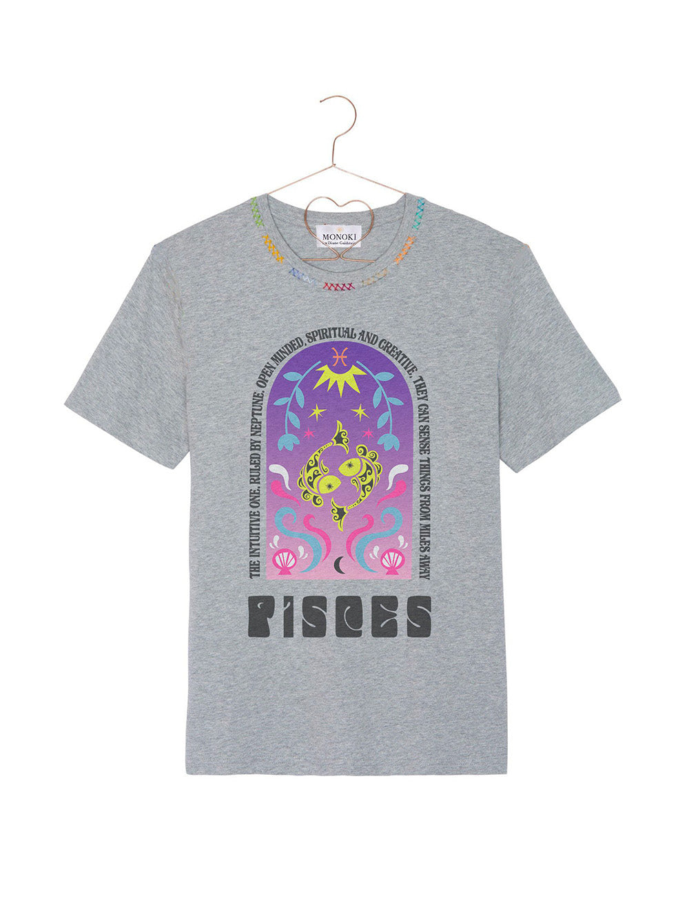 TEE SHIRT ASTRO GRIS PISCES