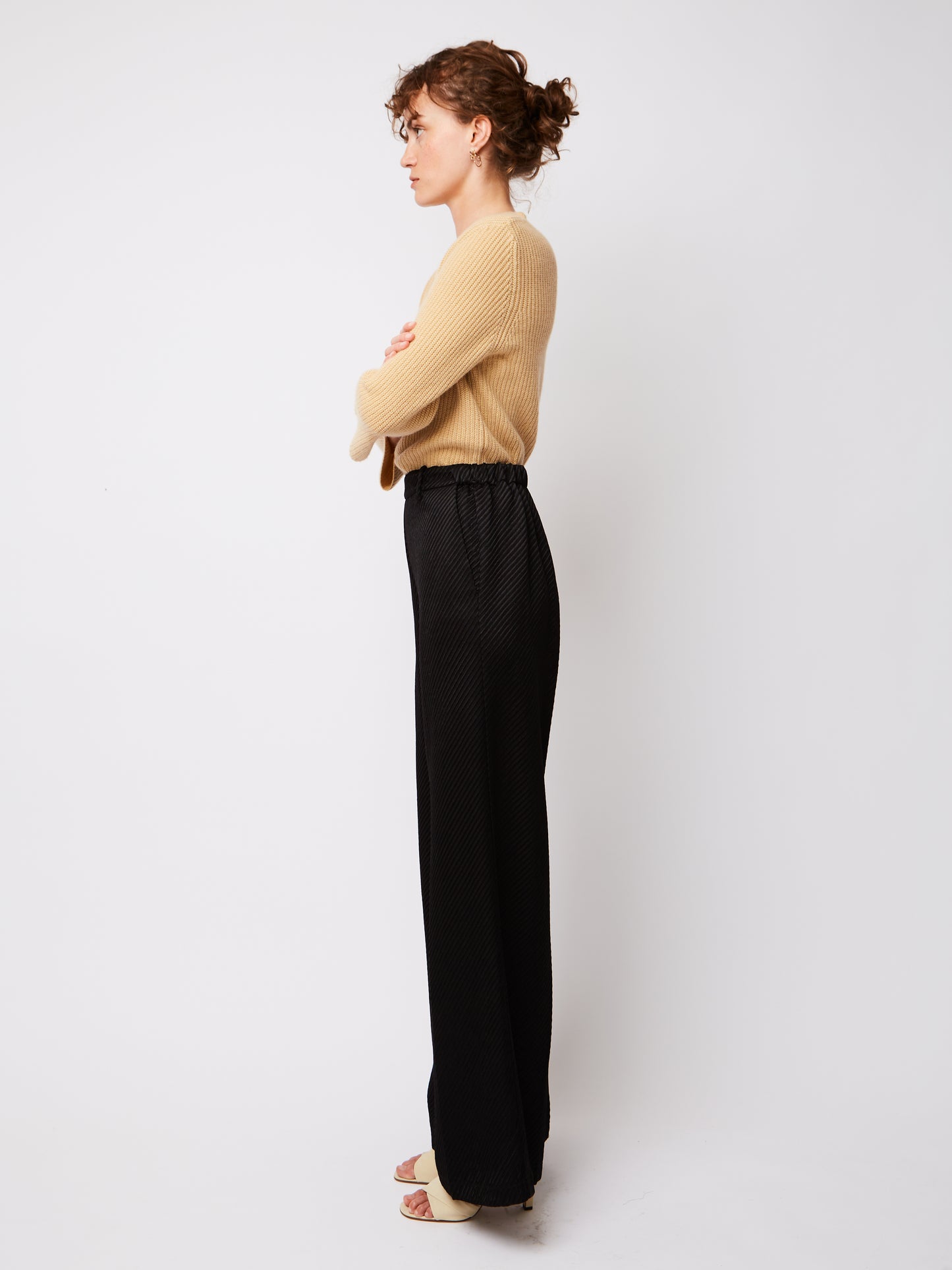 PANTALON DIAGONAL STRUCTURE NOIR