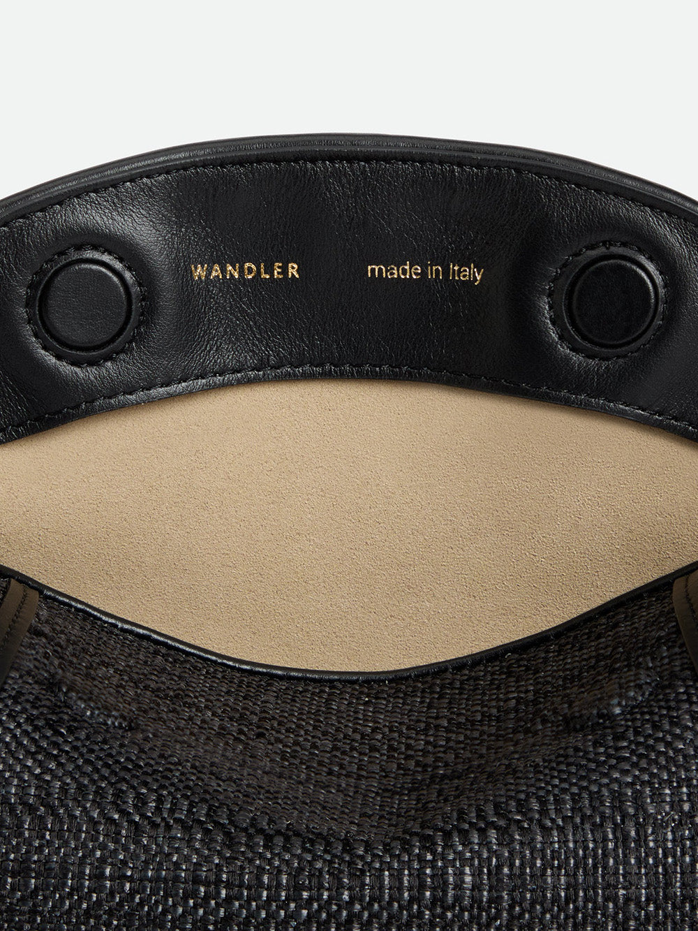 SAC PENELOPE SLOUCH BLACK RAFFIA