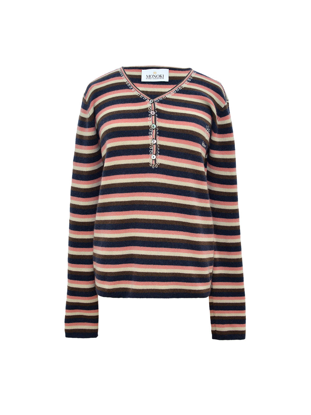 CUTIE CORAL STRIPED SWEATER