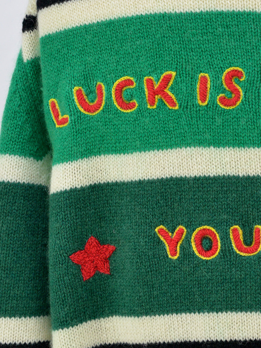 GREEN POLO SWEATER