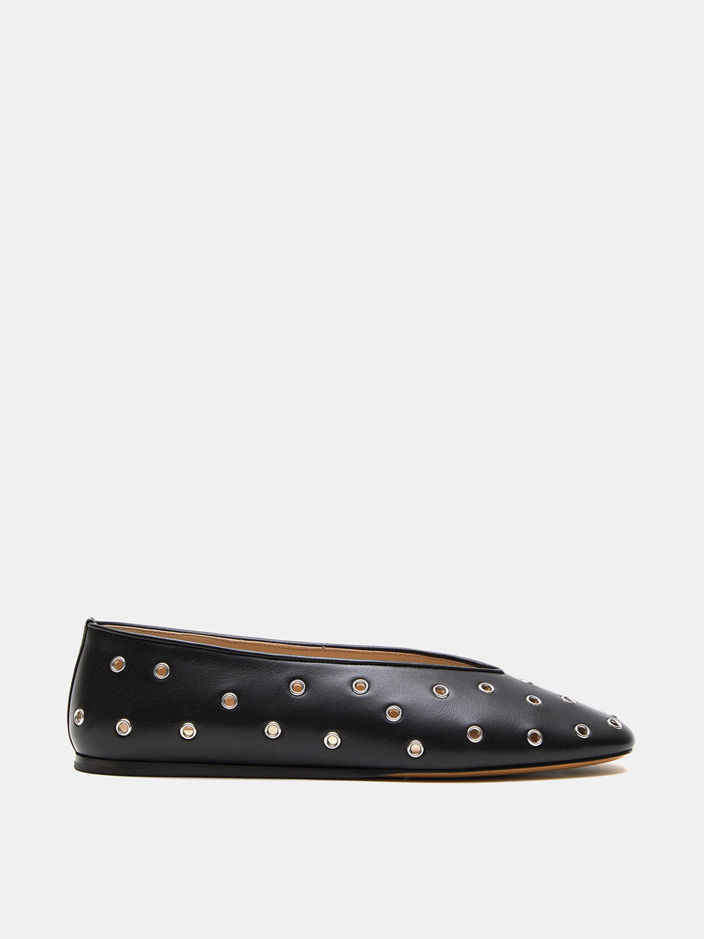 REGENCY STUDDED LEATHER BALLERINAS