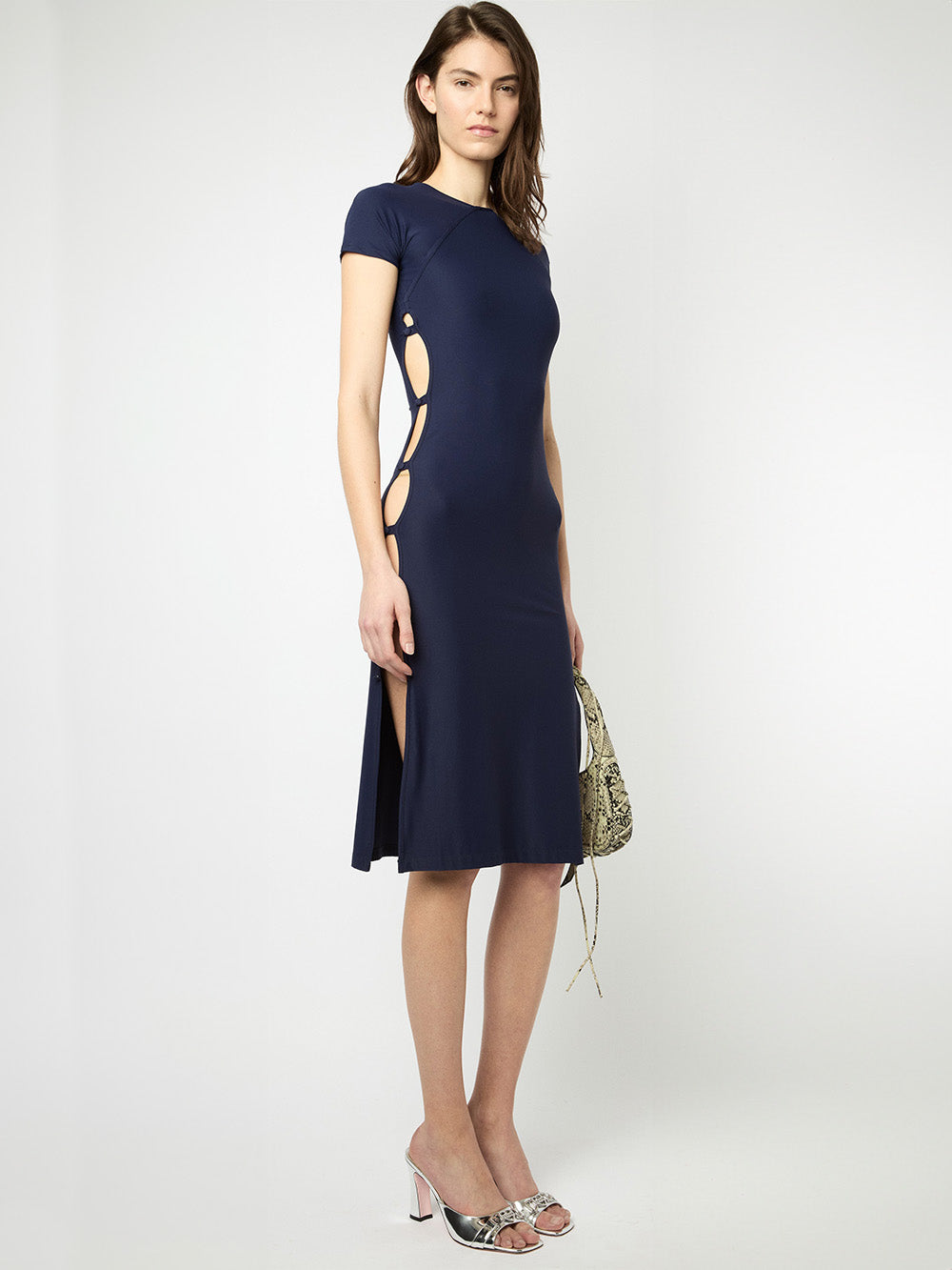 TCHIKIBOUM NAVY MIDI DRESS