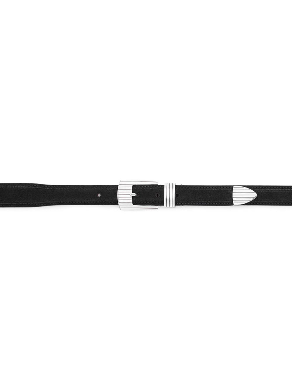 CEINTURE RODEO SILVER SUEDE NOIR