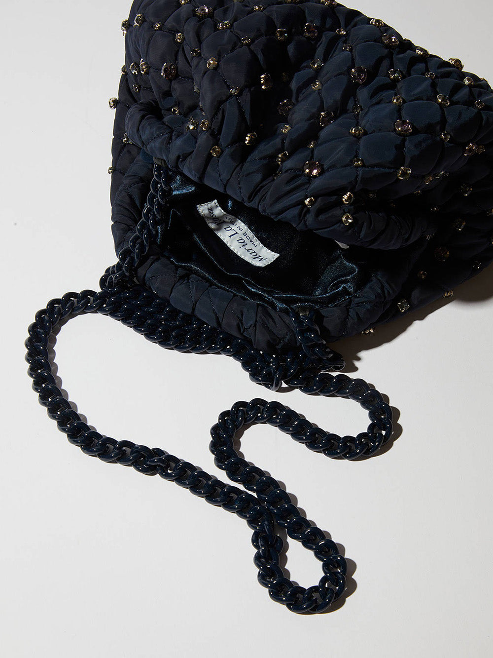 SAC GAME MINI STRASS BLEU MARINE