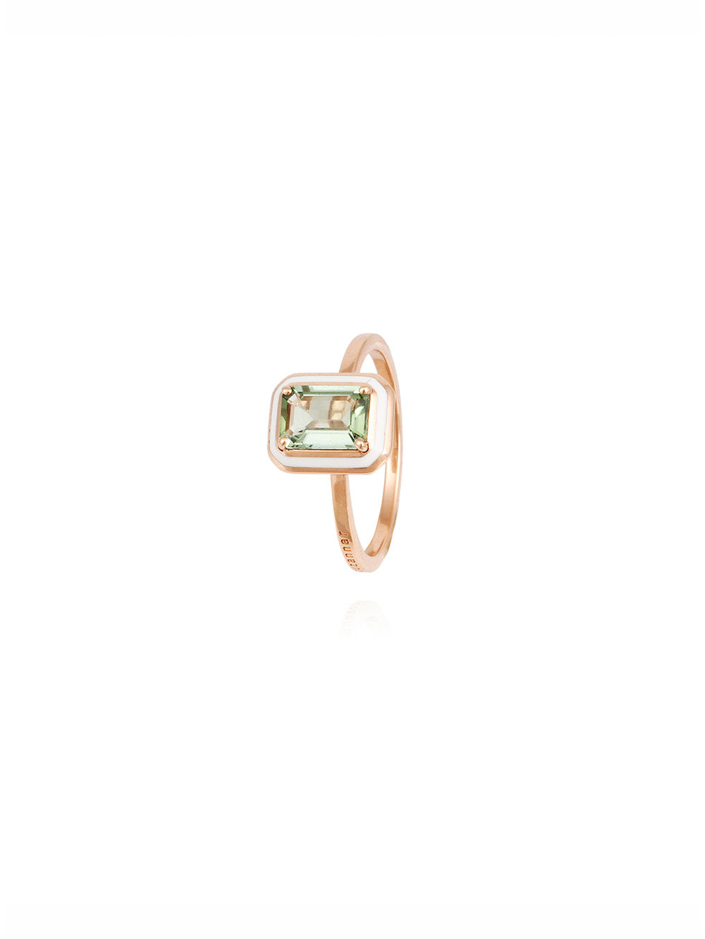 BAGUE TOURMALINE VERT EMAIL IVOIRE