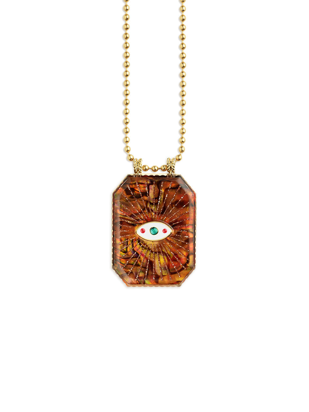 RAIZ'IN SCAPULAR 34MM MOTHER-OF-PEARL OCHRE
