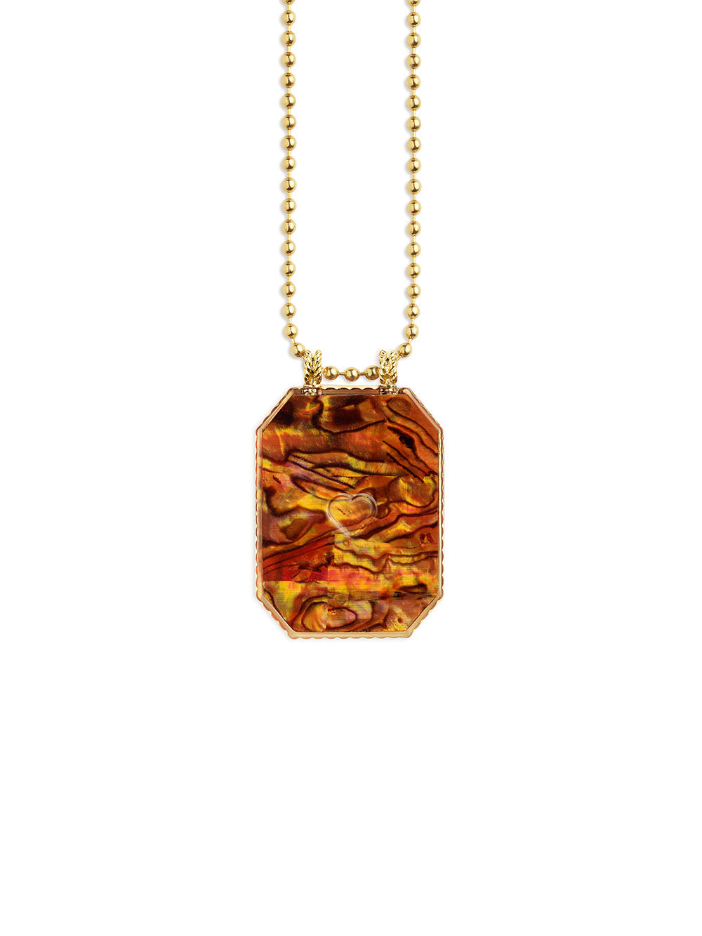 RAIZ'IN SCAPULAR 34MM MOTHER-OF-PEARL OCHRE