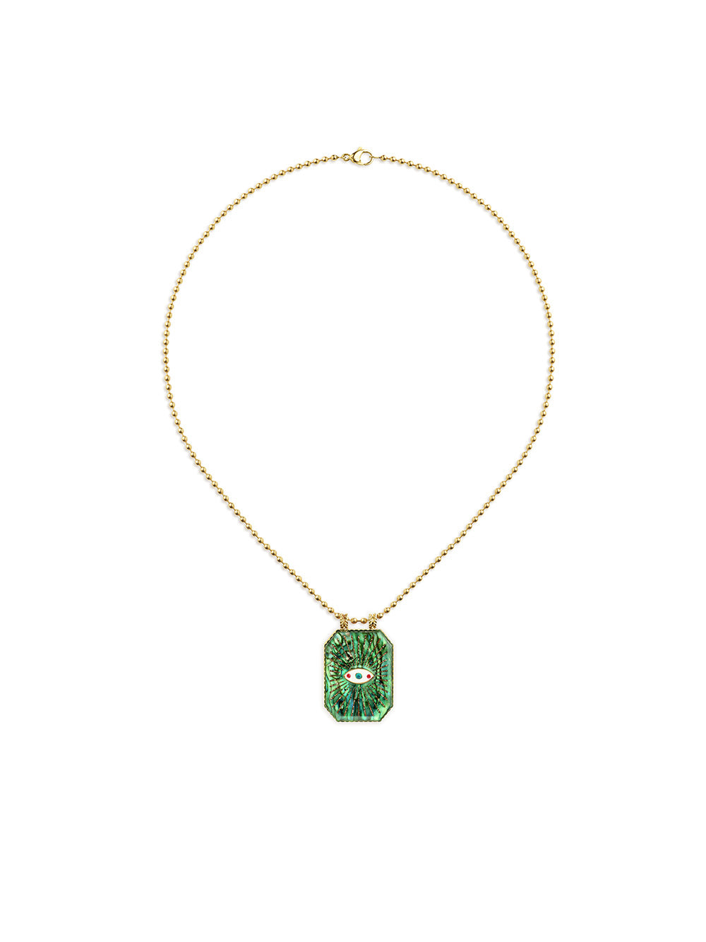RAIZ'IN SCAPULAR 28MM GREEN MOTHER-OF-PEARL