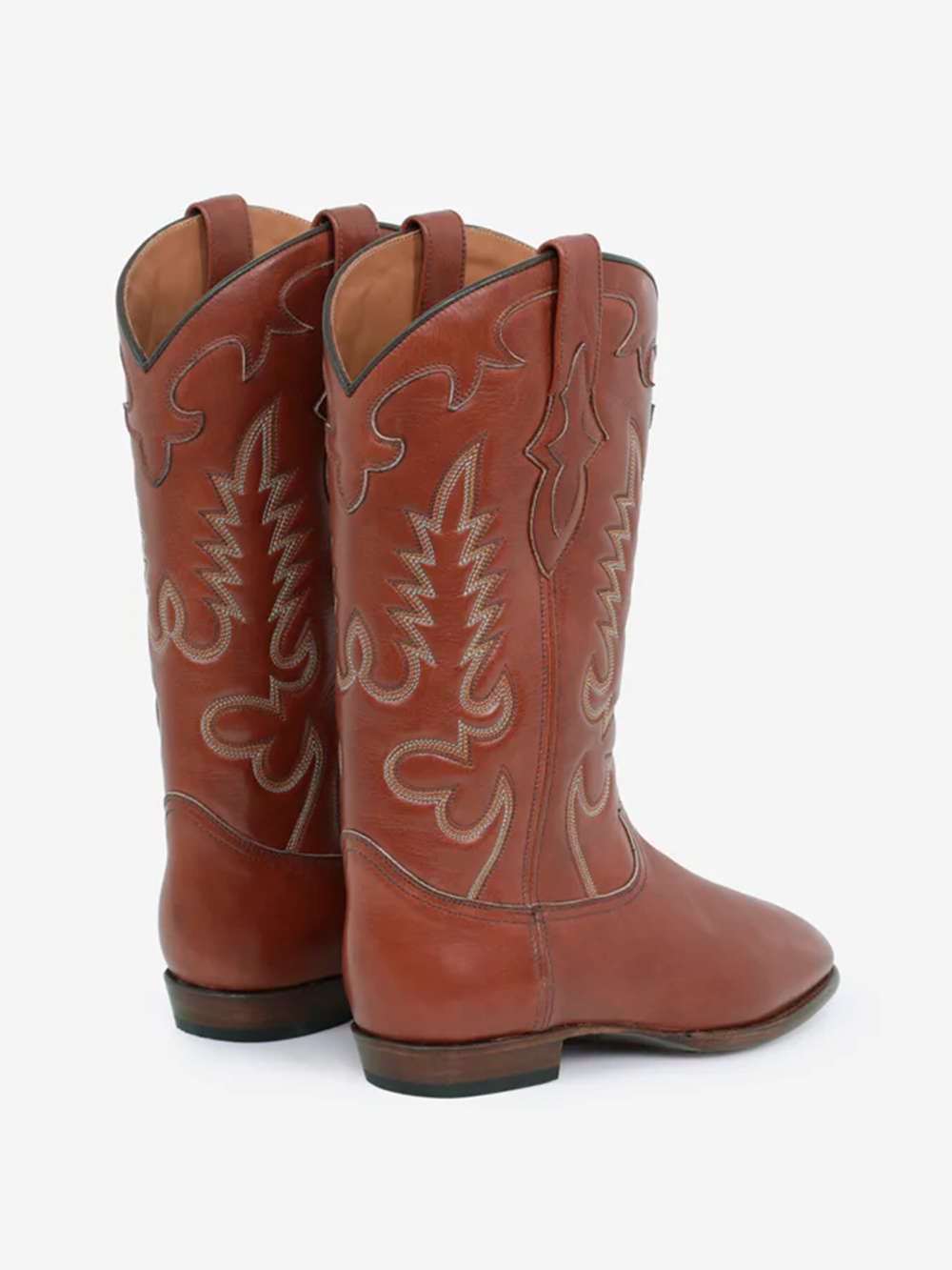MIDNIGHT LEATHER COGNAC BOOTS