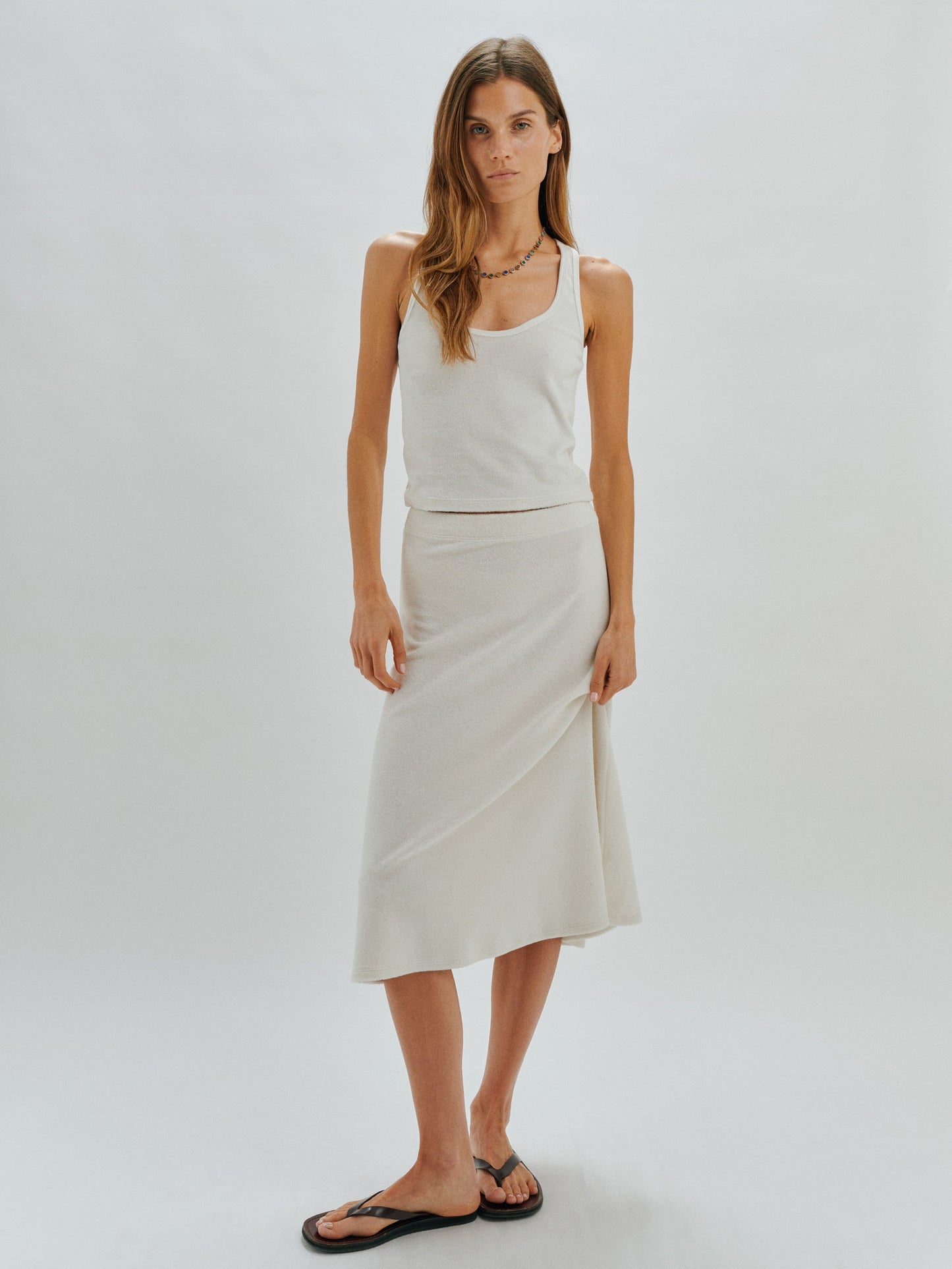 SIENNA IVORY MIDI SKIRT