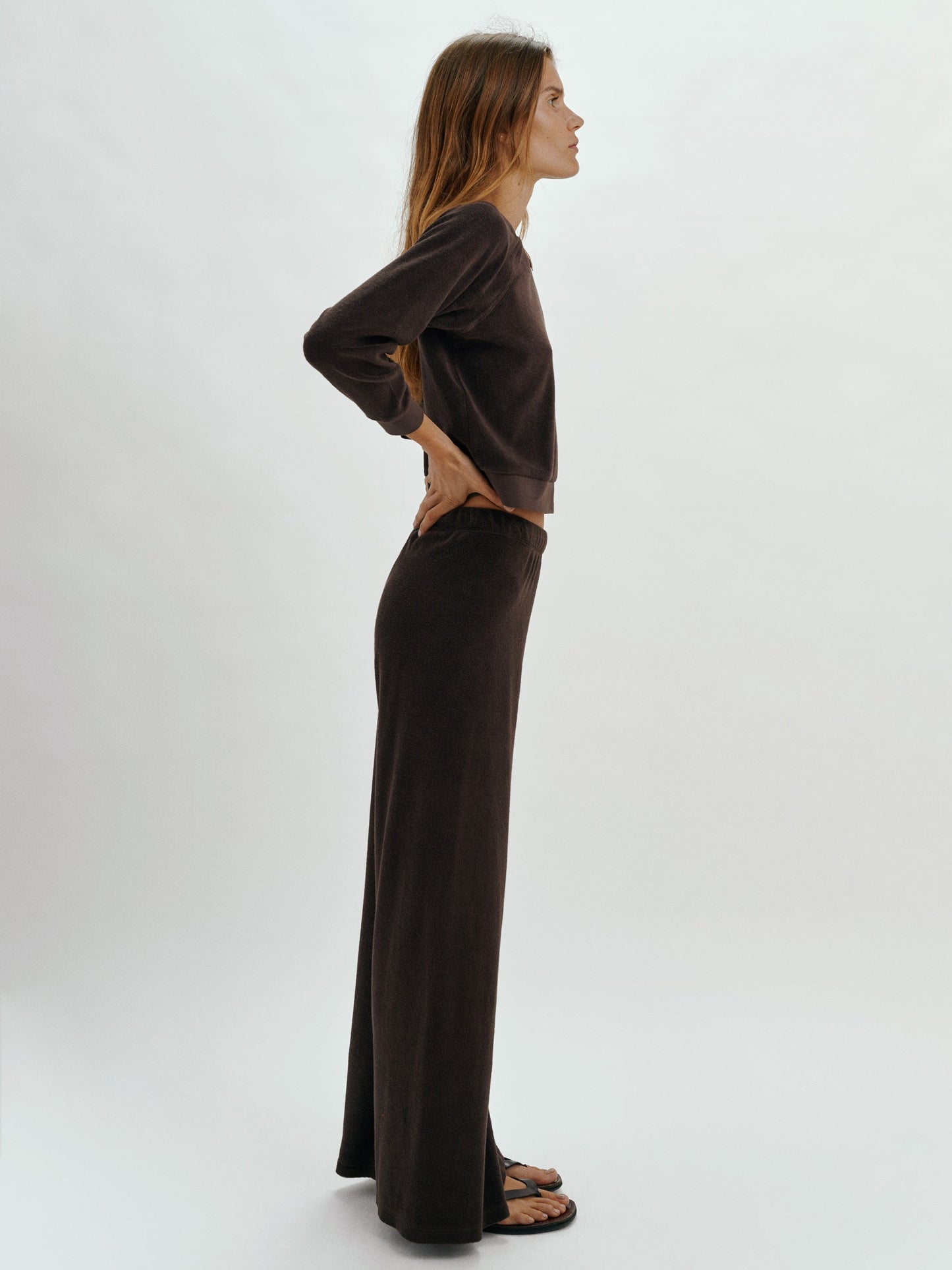 ZEPHYRA FLARE TROUSERS TRUFFLE