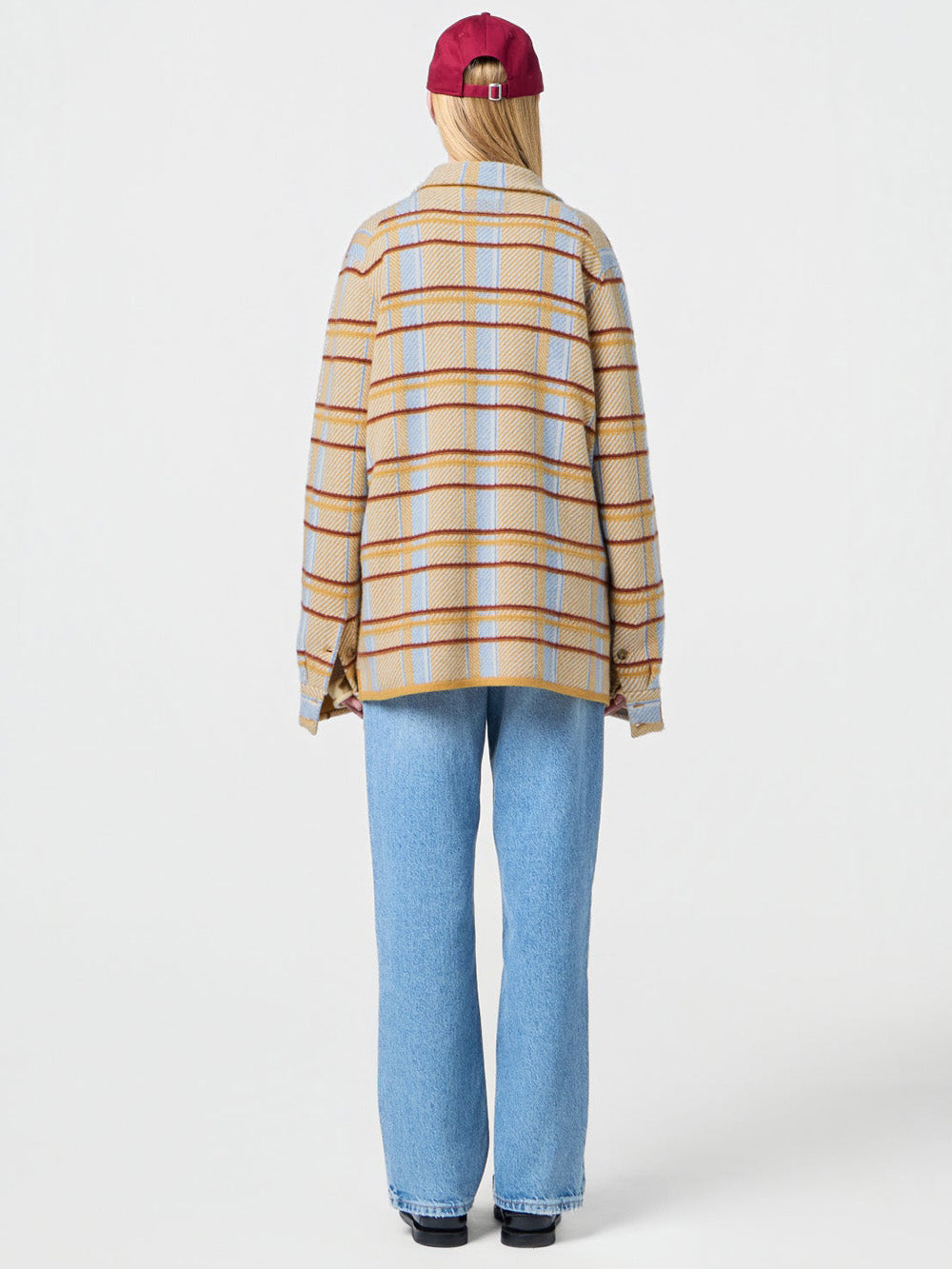 CHEMISE PLAID WORK CURRY
