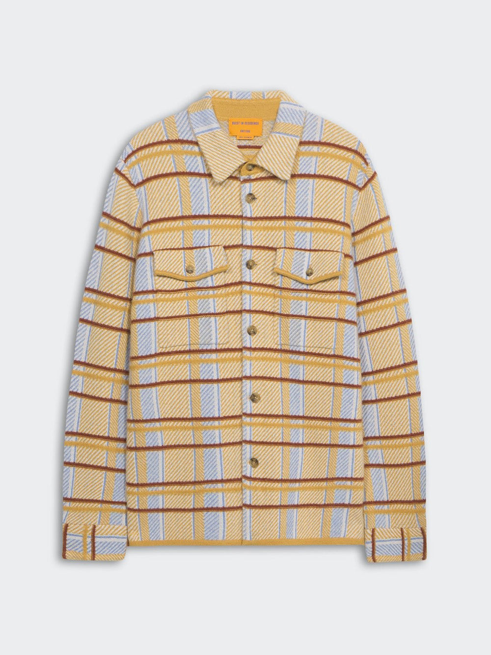 CHEMISE PLAID WORK CURRY