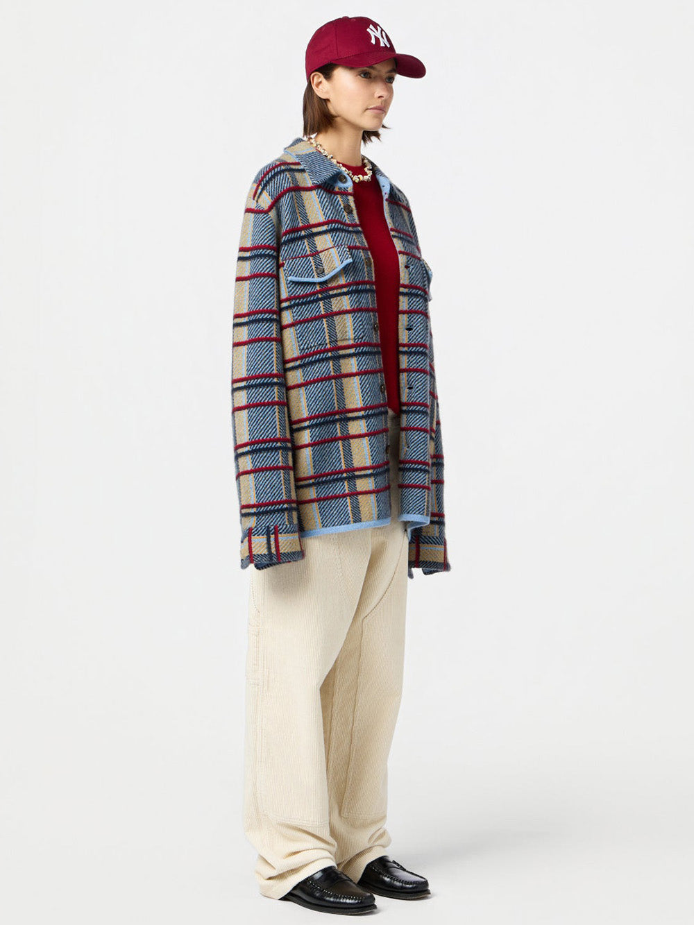 CHEMISE PLAID WORK HEATHER BLUE