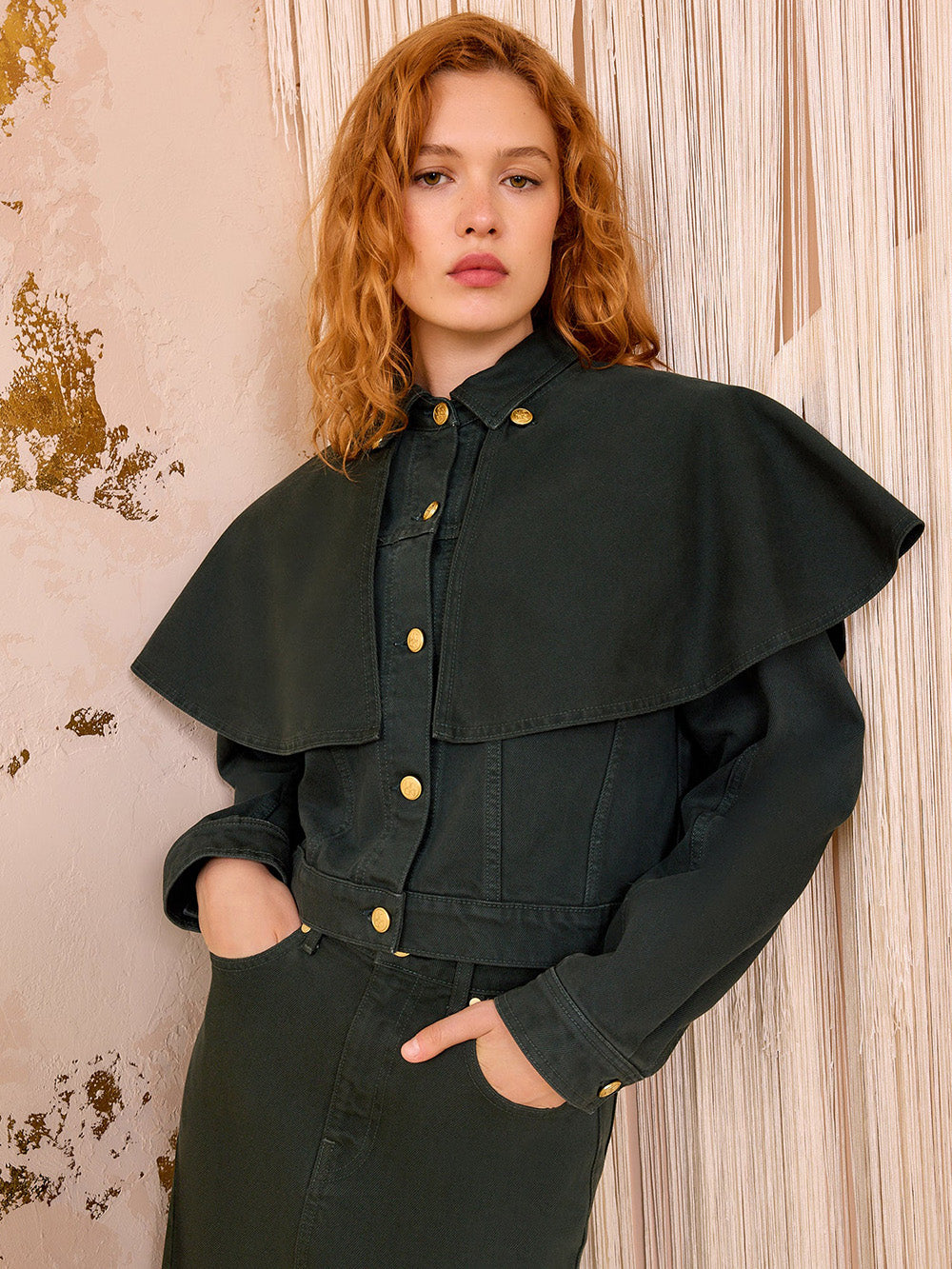 AGATA HUNTER DENIM CAPE