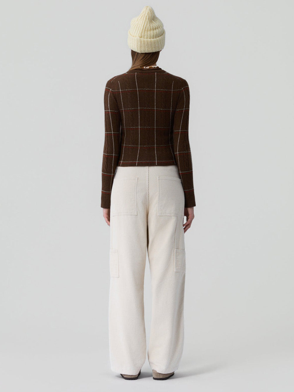 CARDIGAN JANE CHECK CHESNUT