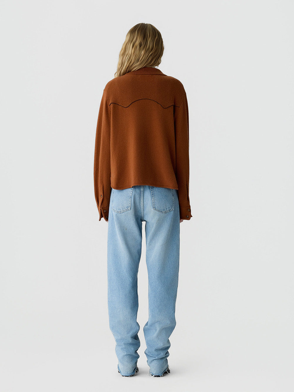 CHEMISE CROPPED WESTERN BURNT SIENNA