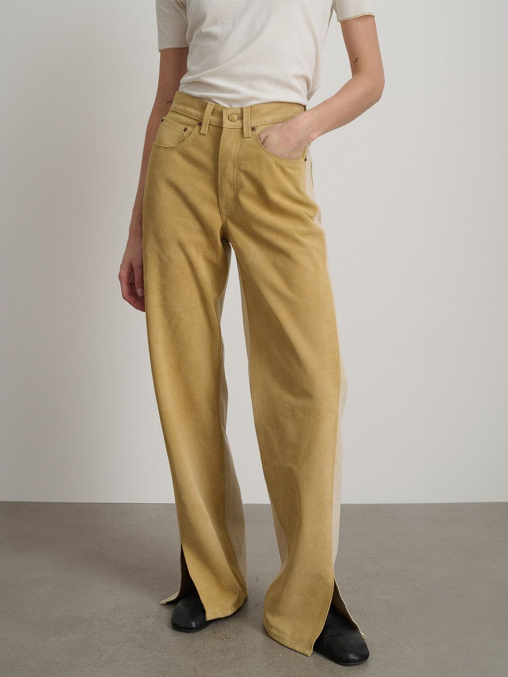 CHARLOT PALOMINO SUEDE & DENIM JEANS