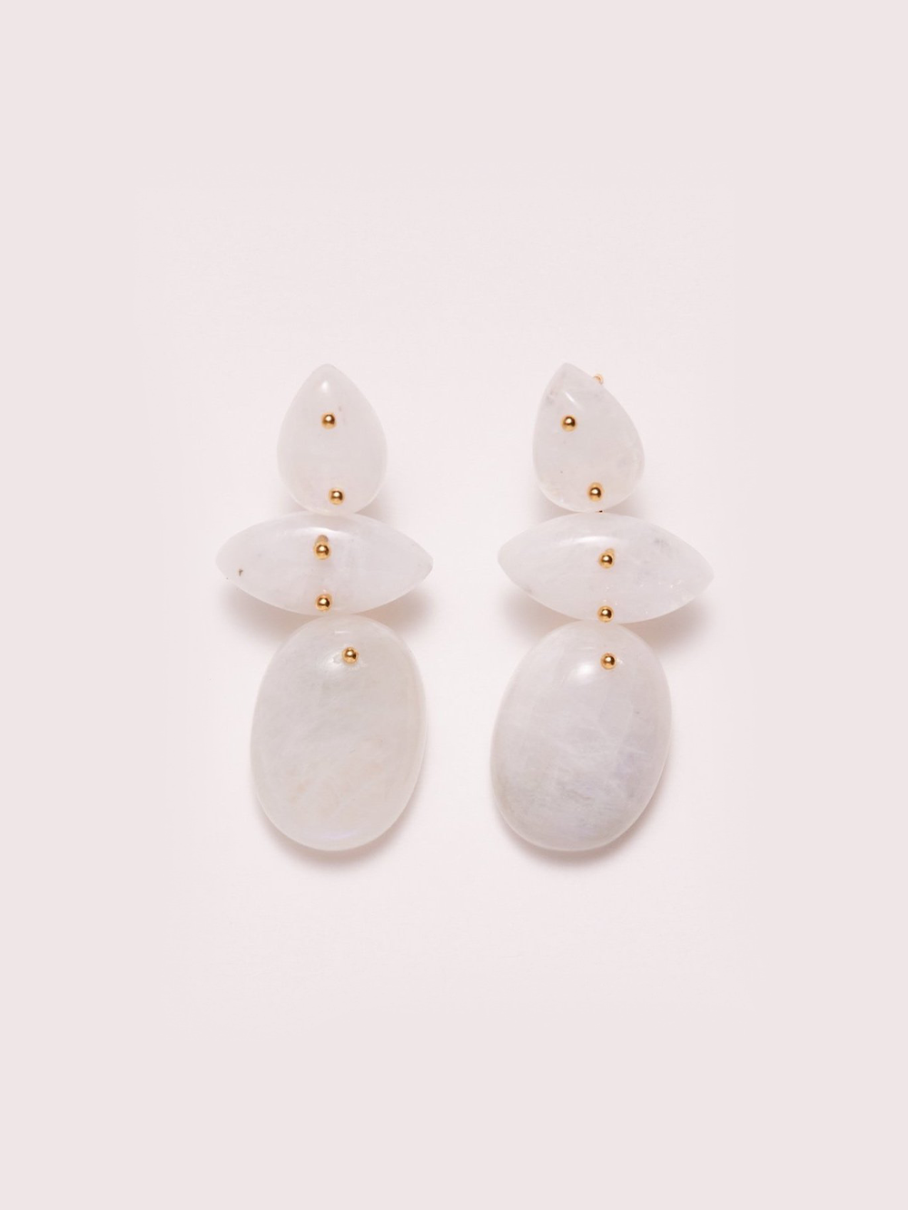 BOUCLES D'OREILLES AVALON PIERRE DE LUNE BLANCHE