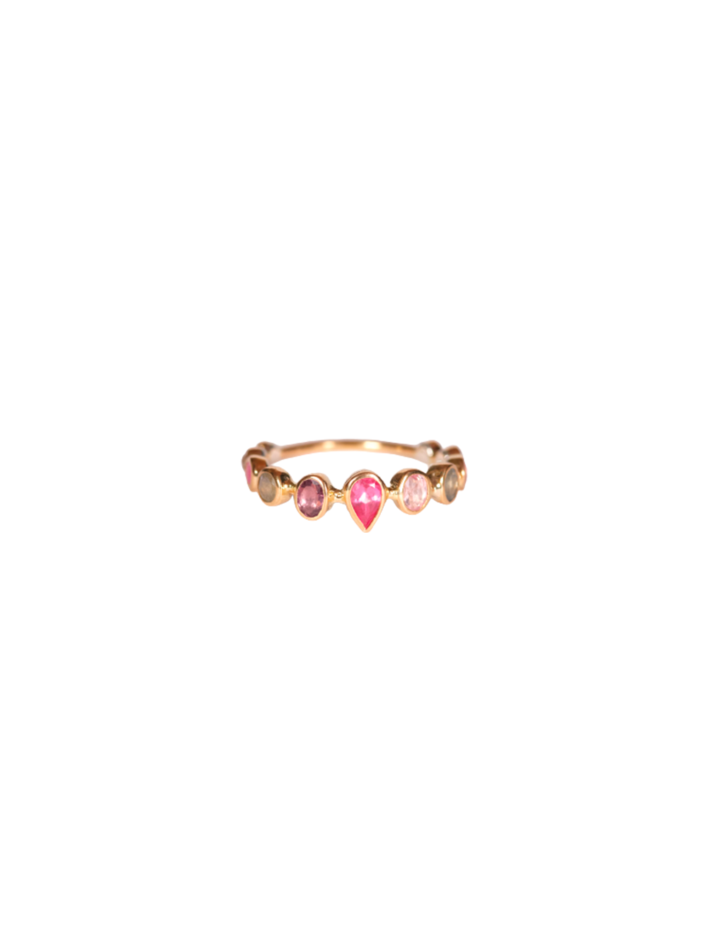 BAGUE SOURIANTE SAPHIR ROSE