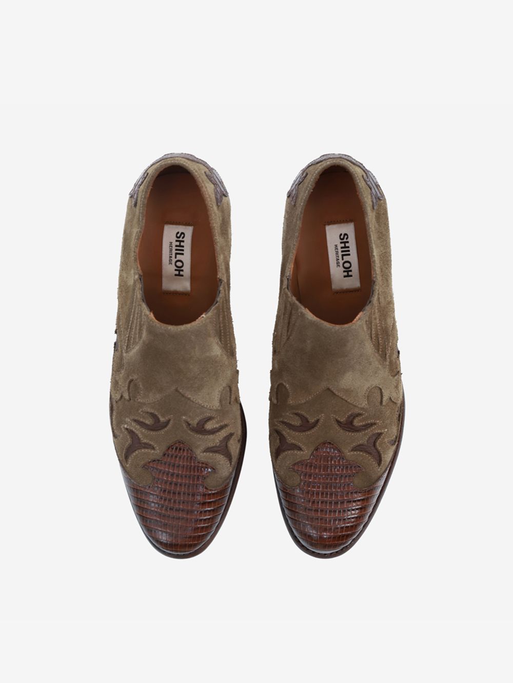 MAGIC SUEDE LIZARD BROWN ANKLE BOOTS