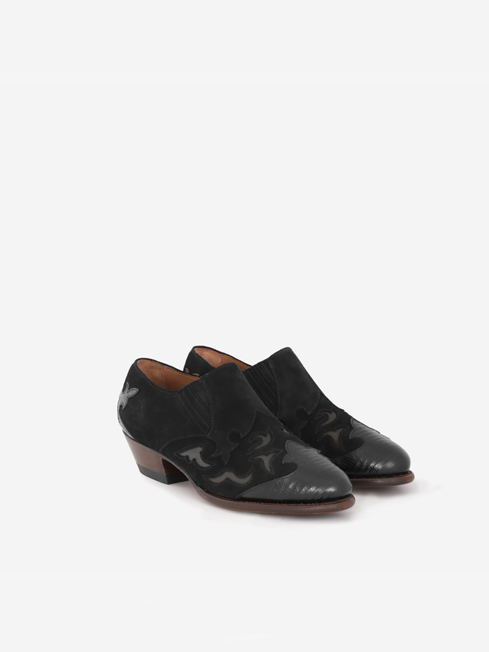 BOTTINES MAGIC SUEDE LEZARD BLACK