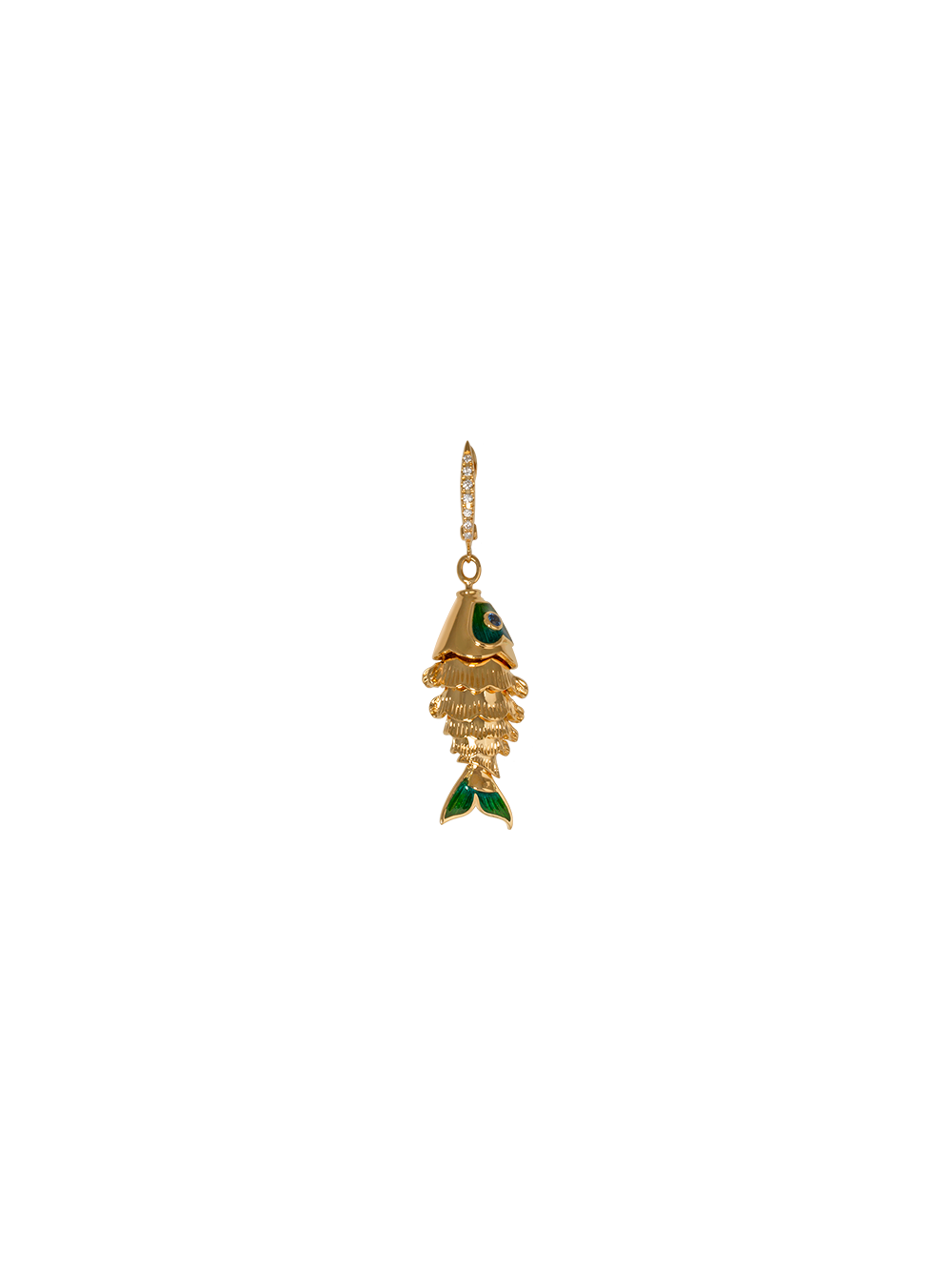 WOODEN FISH EARRING