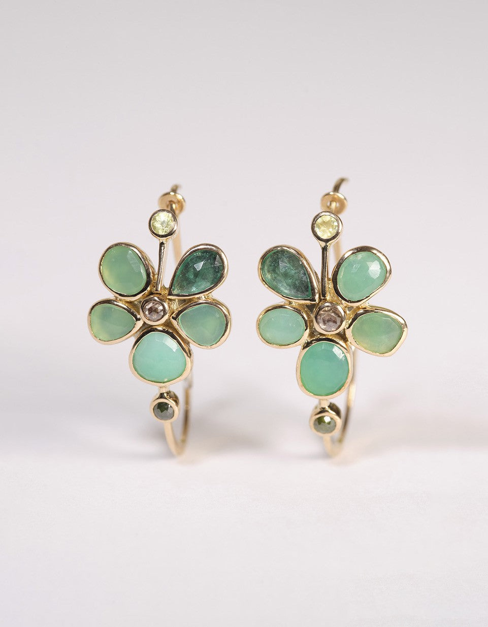 BOUCLES D'OREILLES POISSARDES FLEURS