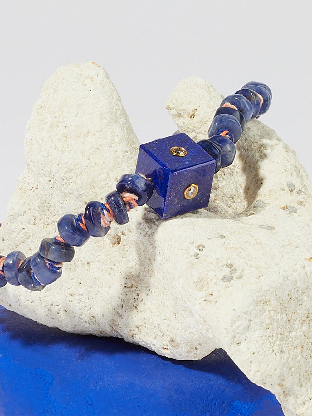 BRACELET CUBIX LAPIS AND DIAMONDS