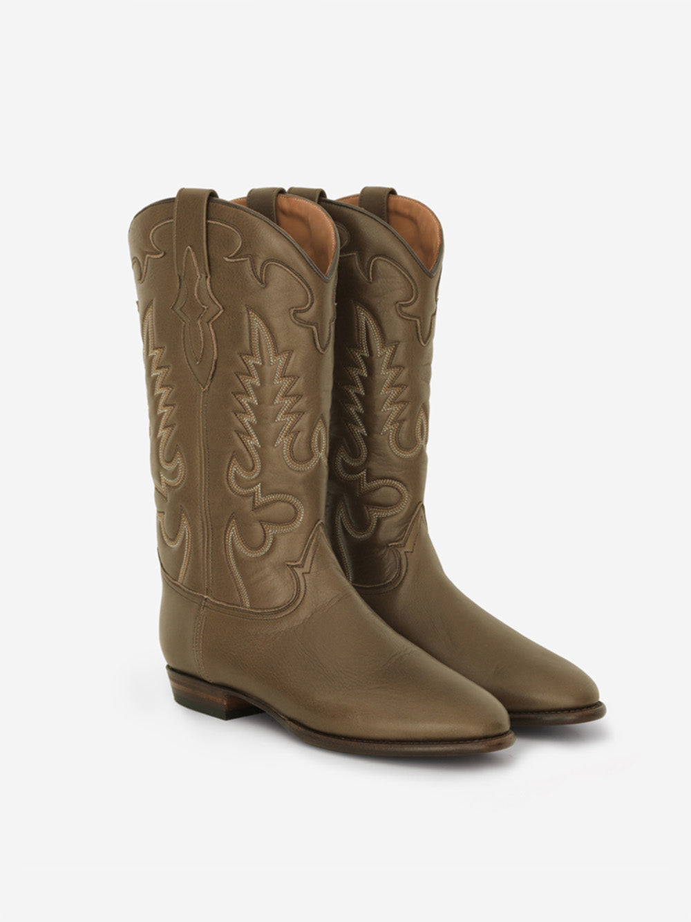 MIDNIGHT LEATHER BRONZE BOOTS