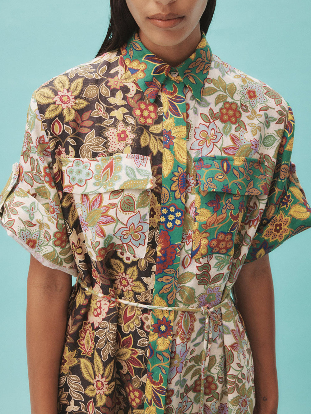ISABELLA PATCHWORK SHIRT DRESS