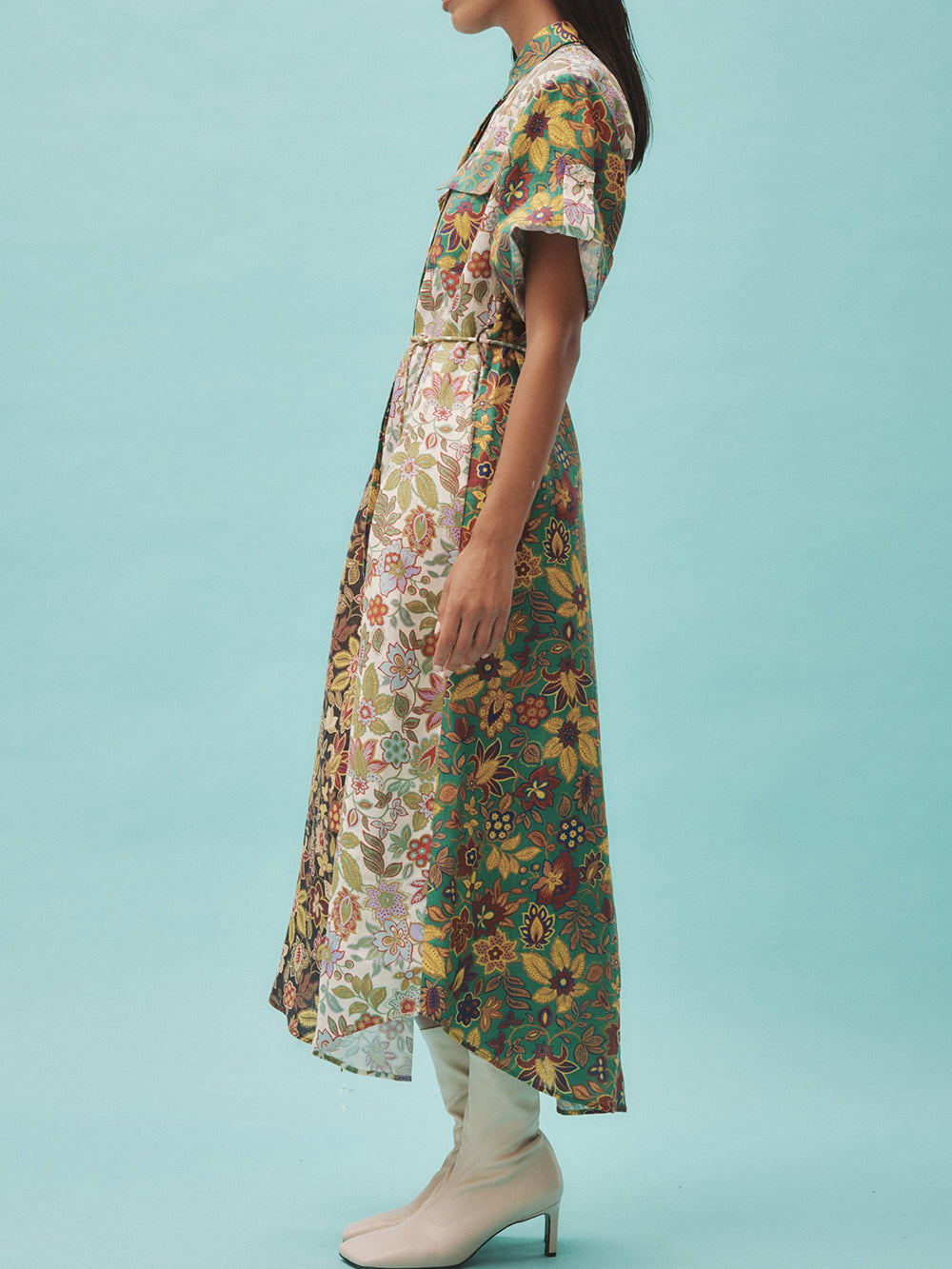 ISABELLA PATCHWORK SHIRT DRESS