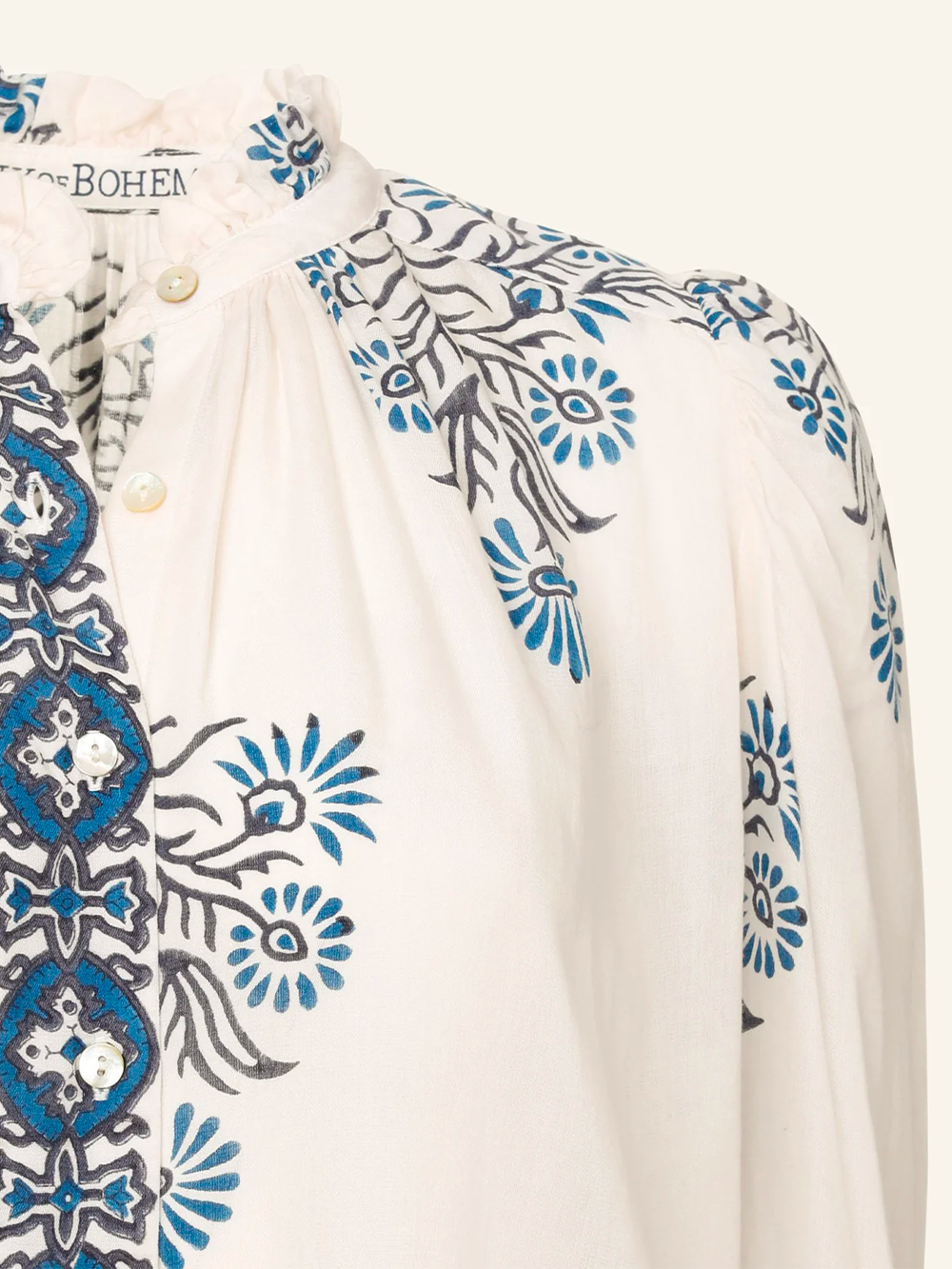CHEMISE ANNABEL WHITE AND BLUE