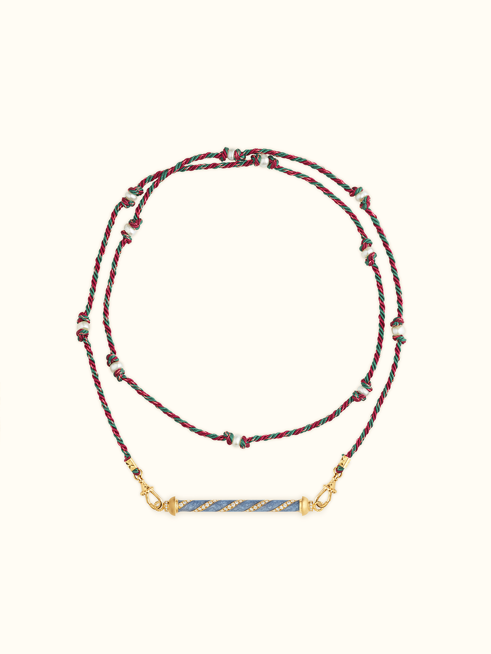 NECKLACE CANDY BLUE CANE