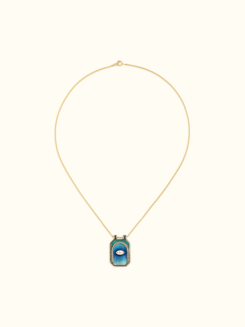 SCAPULAR NECKLACE EYE WILL BLUE