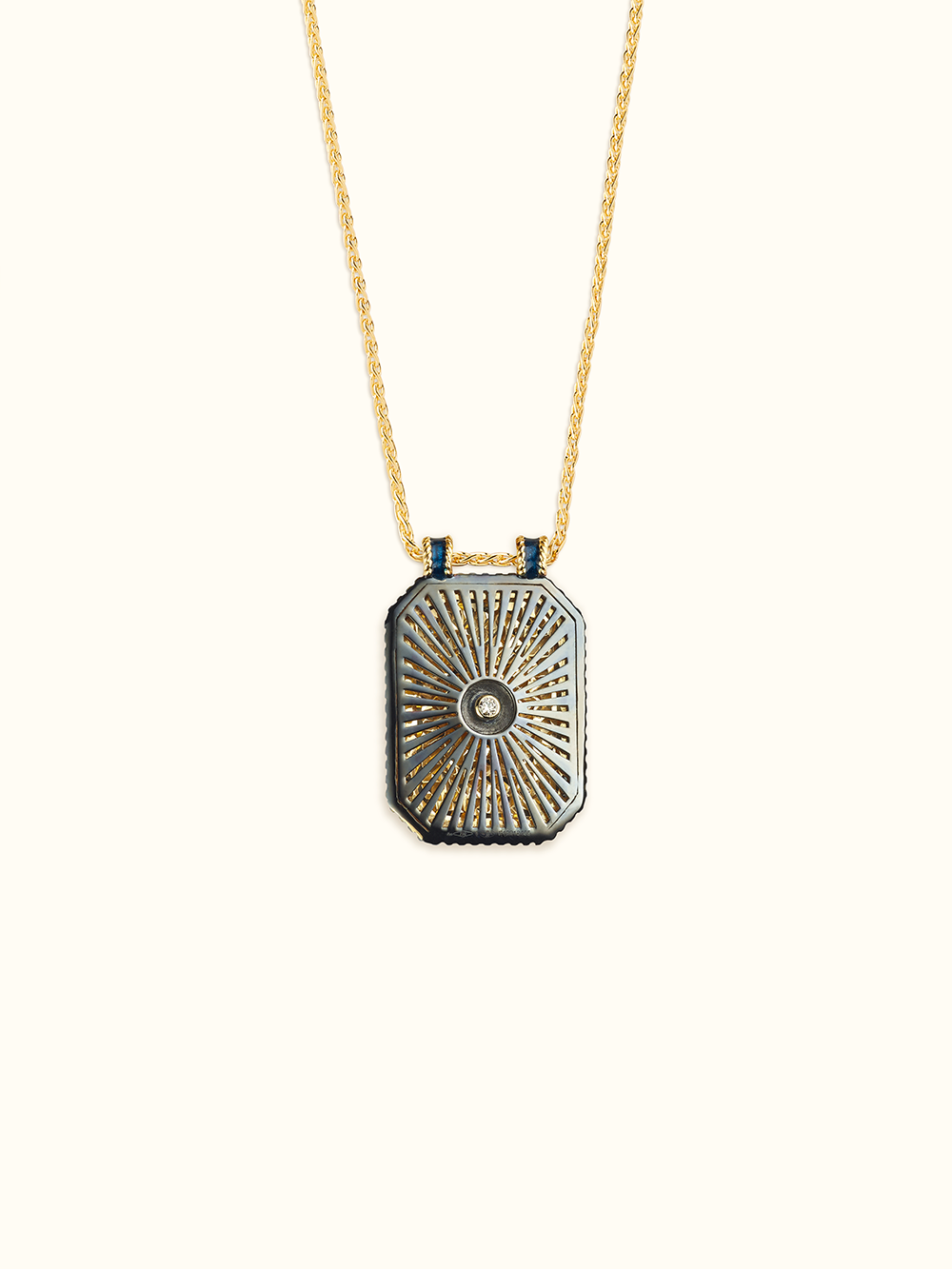 SCAPULAR NECKLACE EYE WILL BLUE