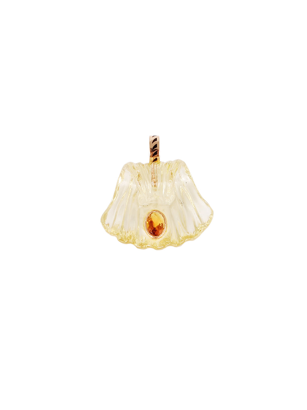 PENDENTIF  EN QUARTZ CITRON