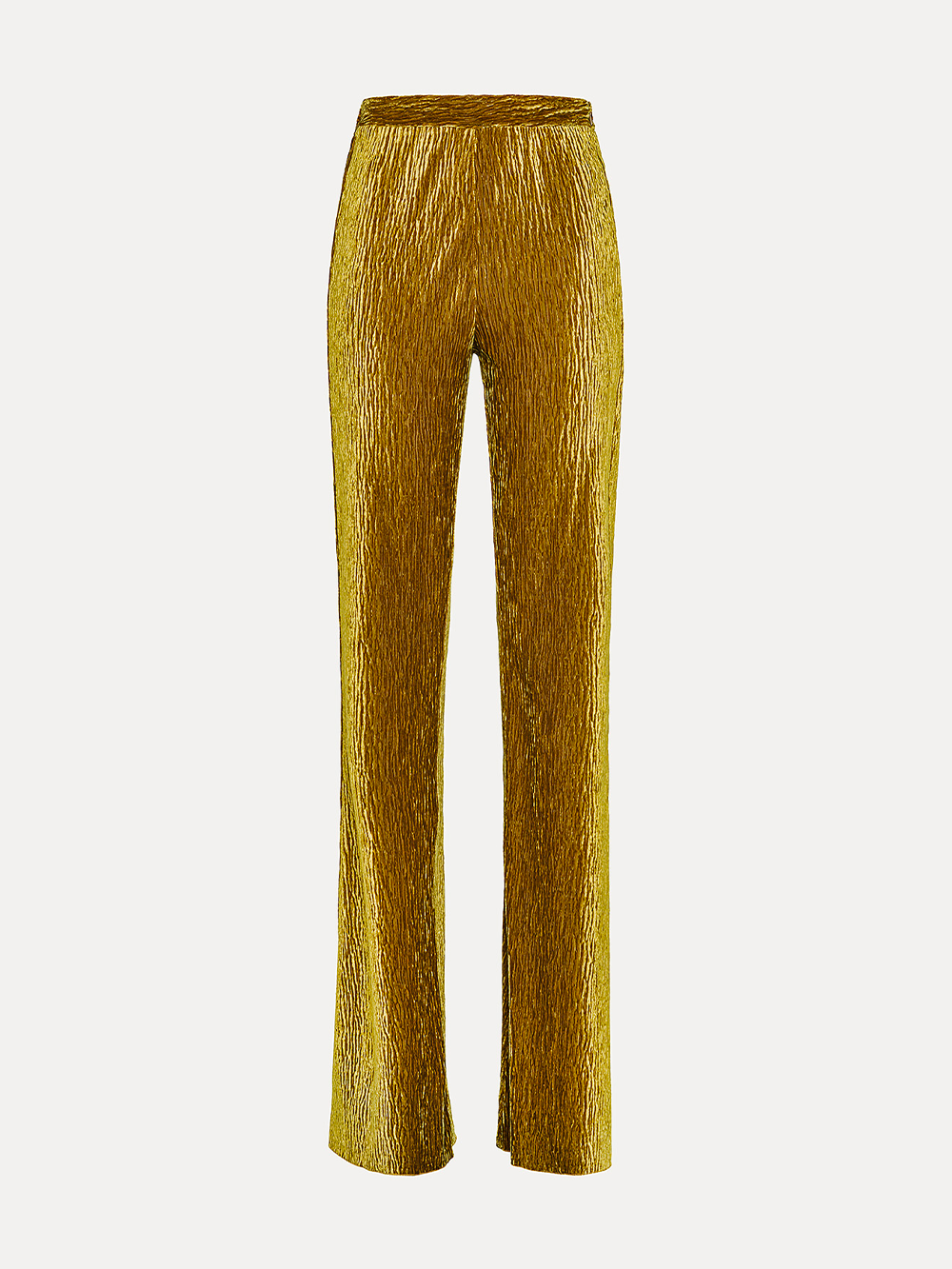 PANTALON FLARE EN VELOURS DE PANNE WARM GOLD