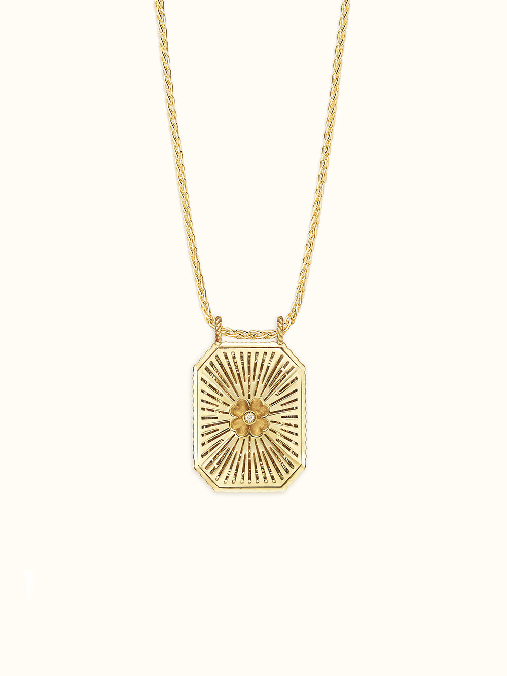 NECKLACE MINI SCAPULAR YELLOW GOOD