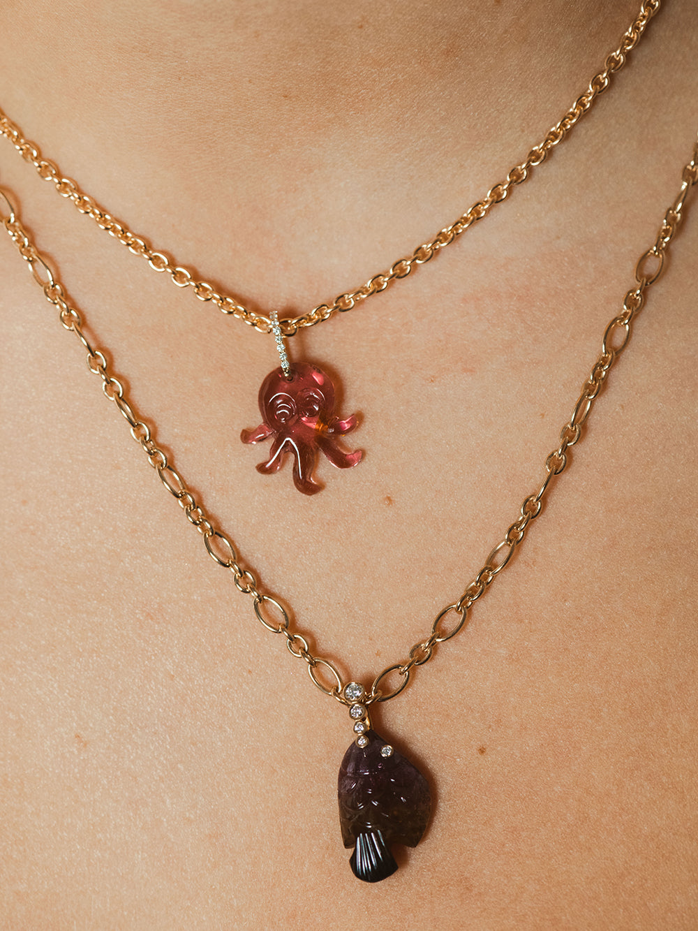ALTERNATE CHAIN 47 CM YELLOW GOLD