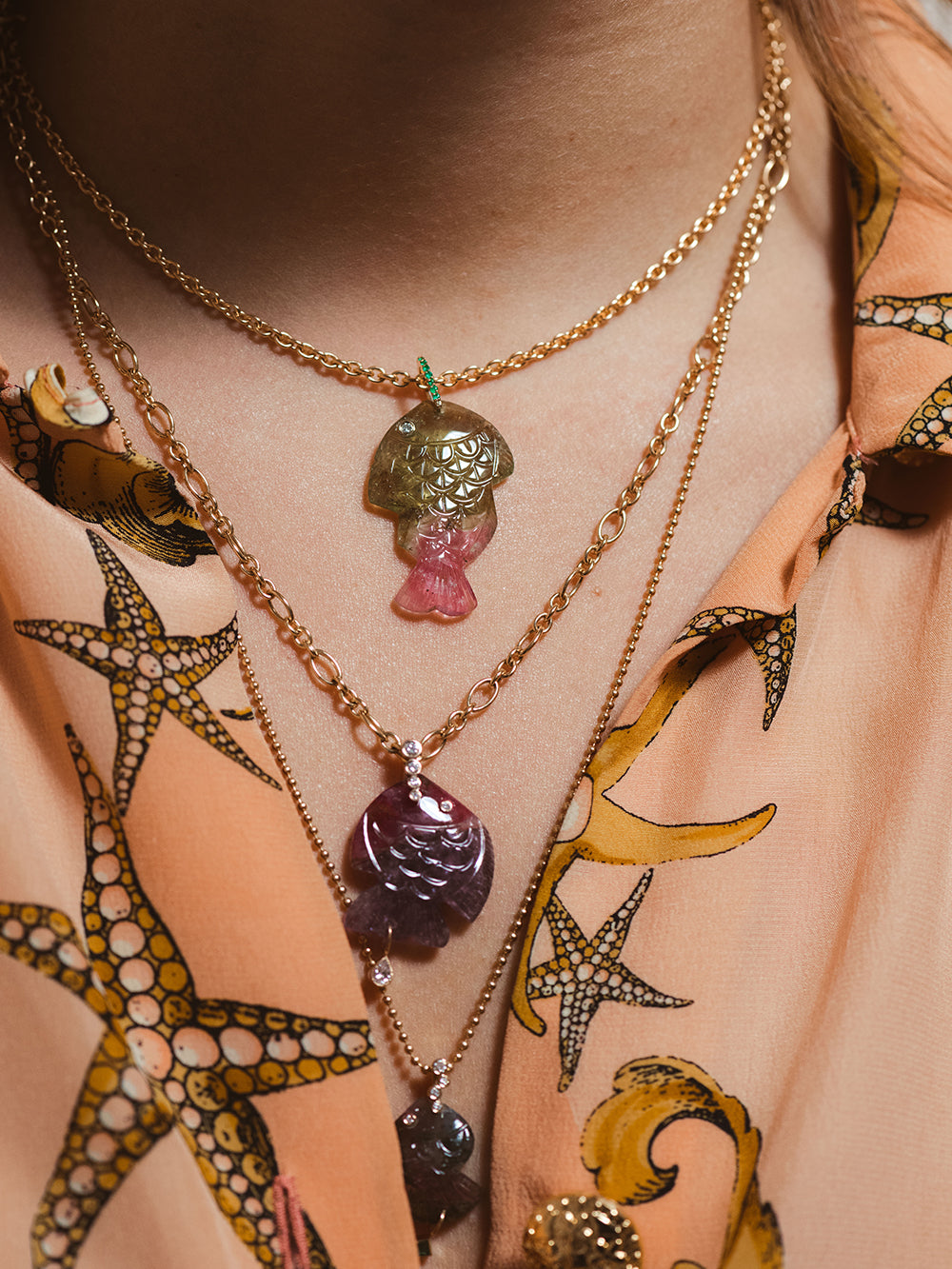 BALL CHAIN 42 CM YELLOW GOLD