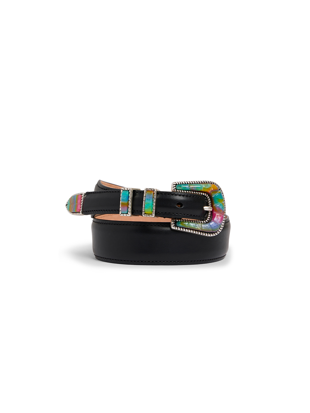 CEINTURE CRAZY EXCLU ARGENT & BLACK