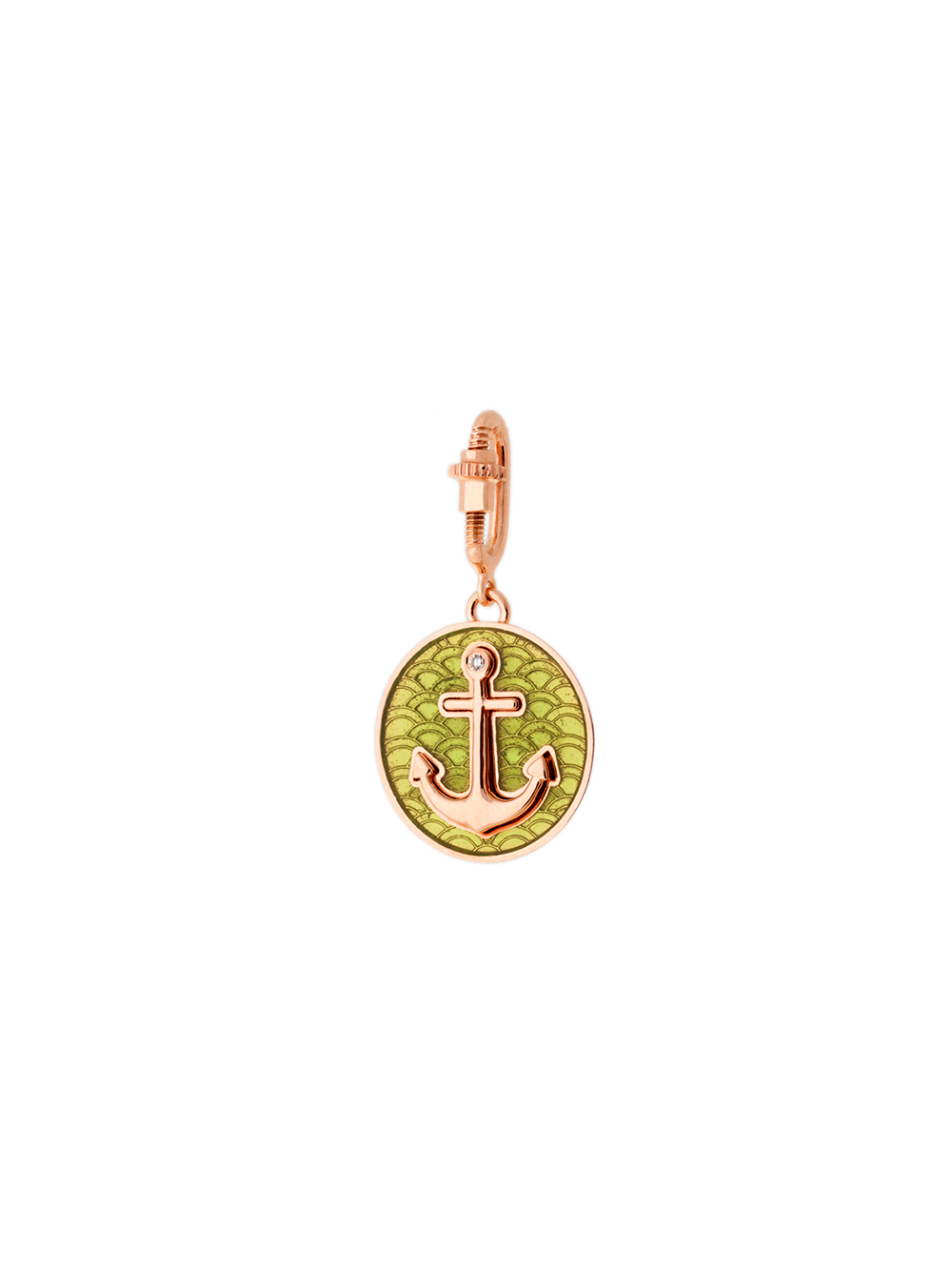 Kiwi Enamel Anchor Charm And Diamonds - Charms - Selim Mouzannar -  Vêtements femme - By Marie