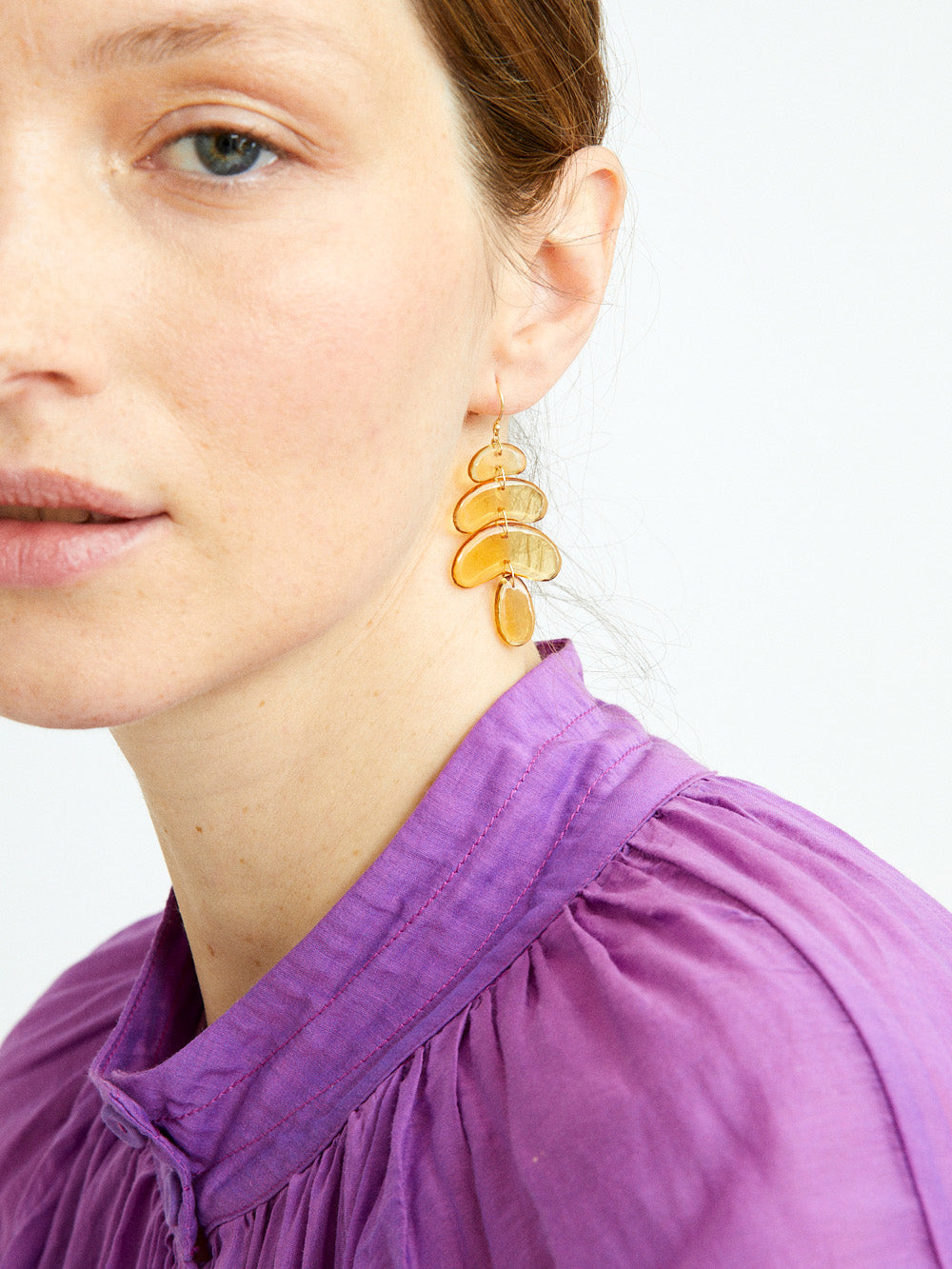 BOUCLES D'OREILLES PETIT TOTEME EN CITRINE