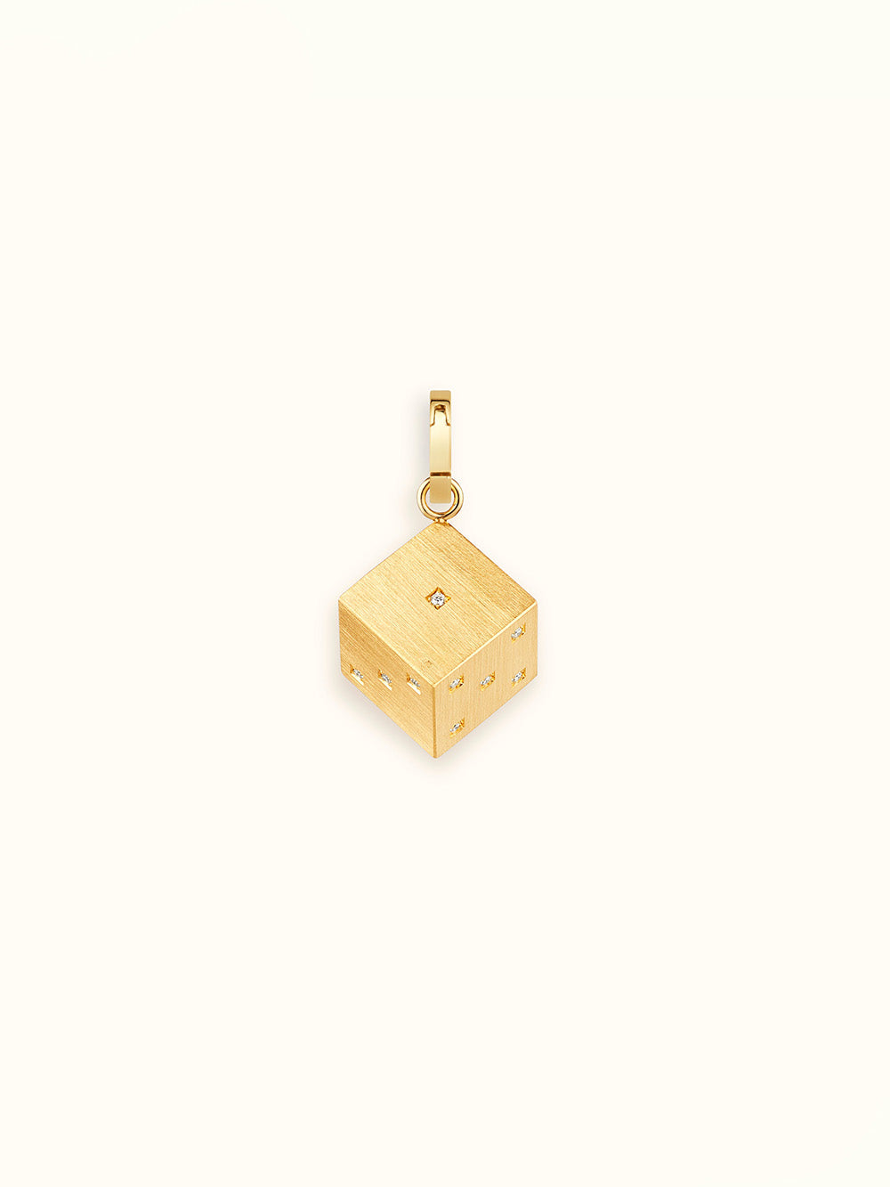 DADO PENDANT YELLOW GOEN AND DIAMONDS 13 MM