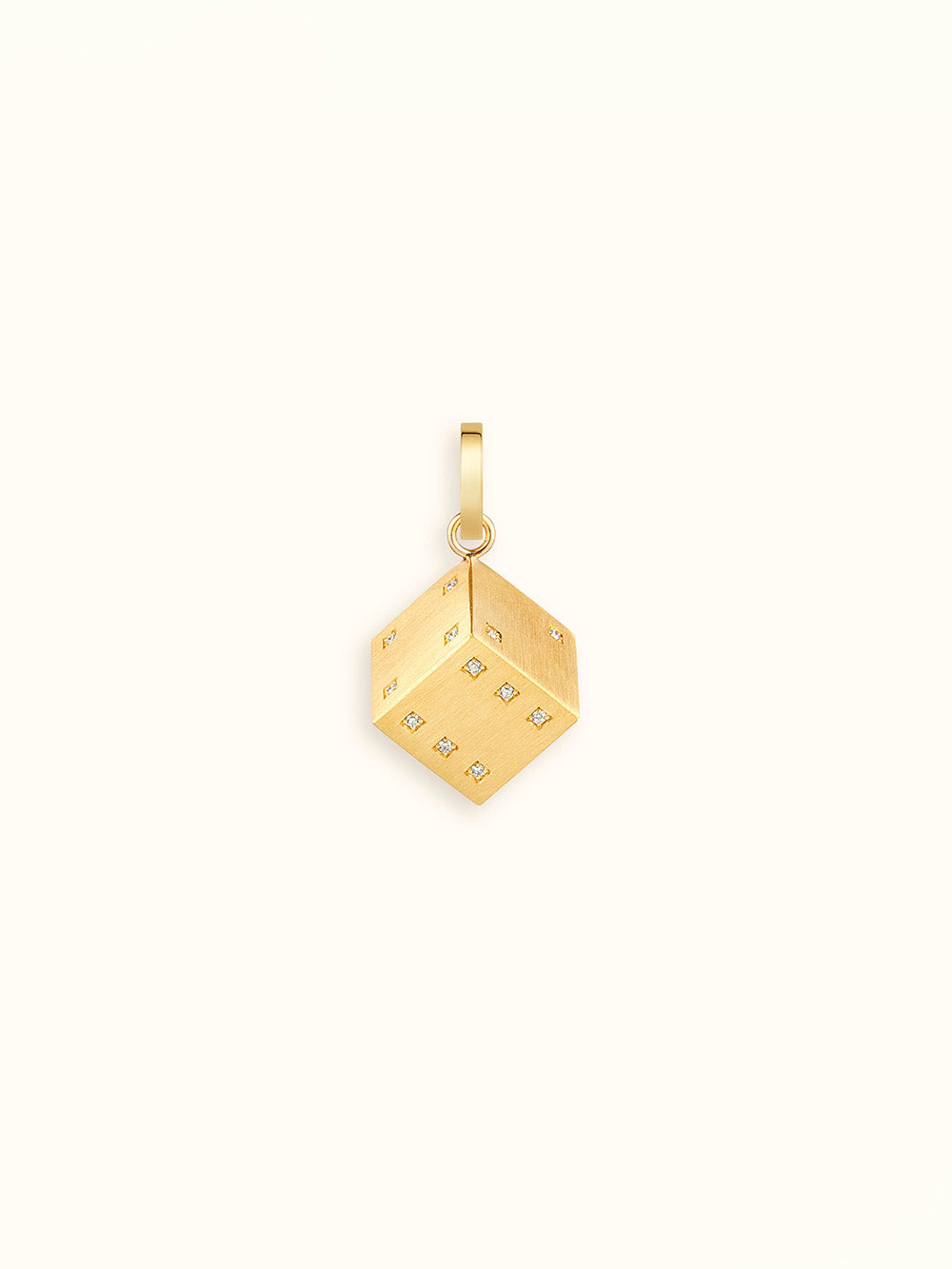 DADO PENDANT YELLOW GOEN AND DIAMONDS 13 MM