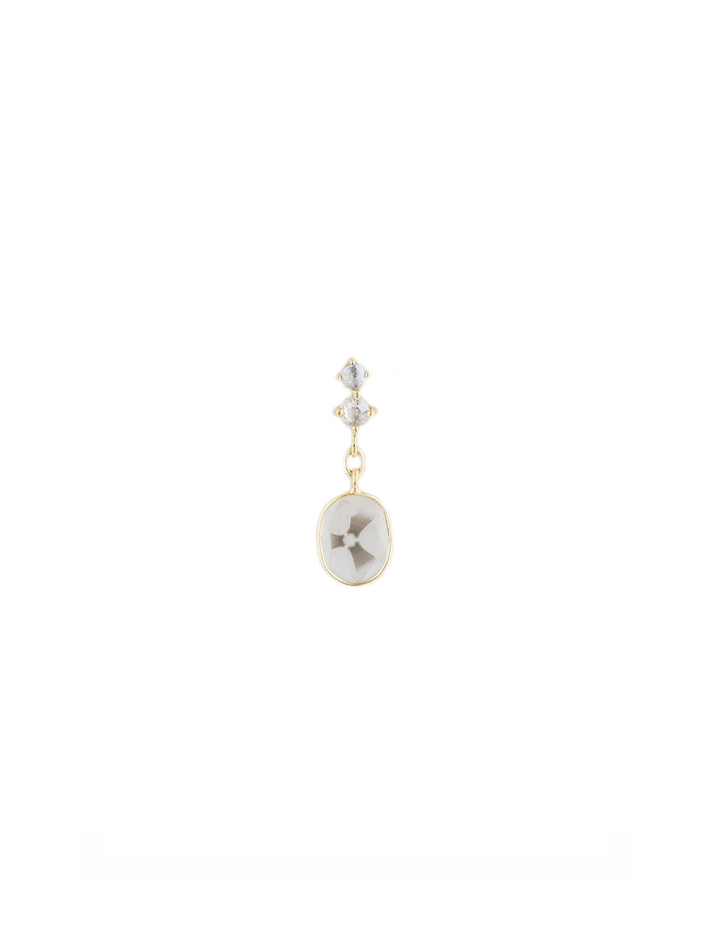 GREY DIAMOND EARRING