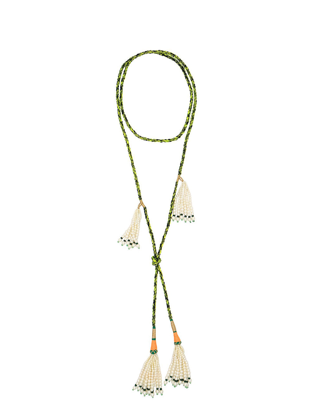 COLLIER DOUBLE CRAVATE VERT