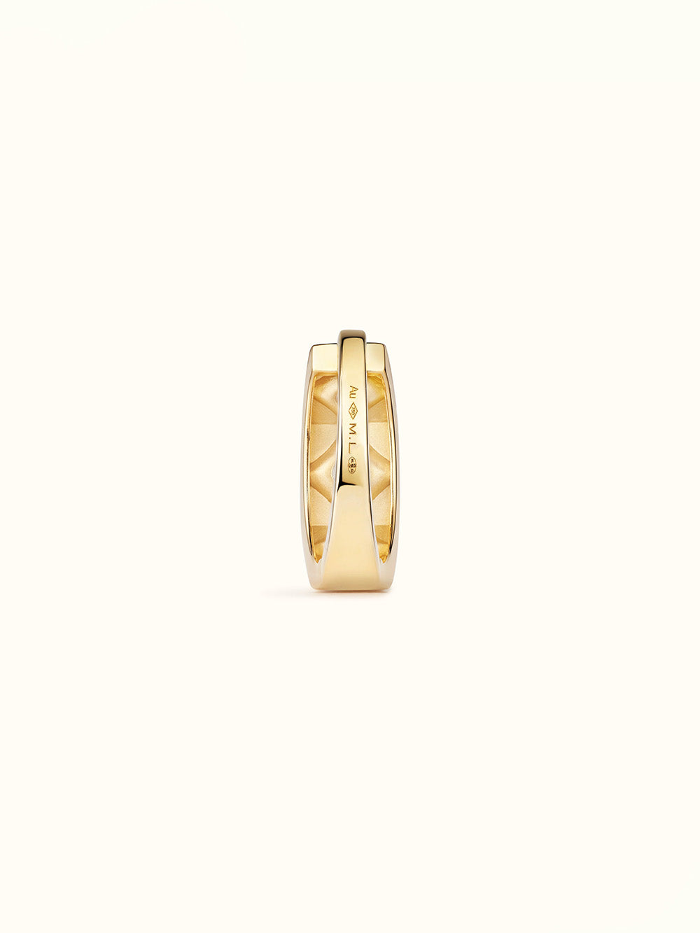 BOUCLE D'OREILLE ECROU GRAND MODELE OR JAUNE ET DIAMANTS